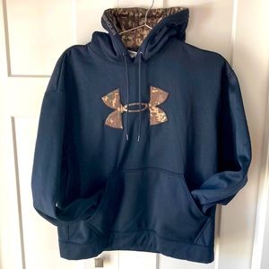Black with camo Under Armour Hoodie size M